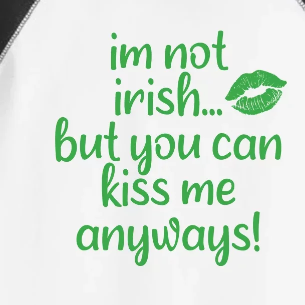 Plus Size St Patrick's Day Shirt, I'm Not Irish But You Can Kiss Me Anyway Toddler Fine Jersey T-Shirt