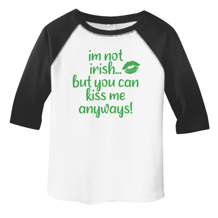 Plus Size St Patrick's Day Shirt, I'm Not Irish But You Can Kiss Me Anyway Toddler Fine Jersey T-Shirt