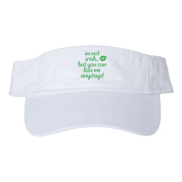 Plus Size St Patrick's Day Shirt, I'm Not Irish But You Can Kiss Me Anyway Valucap Bio-Washed Visor