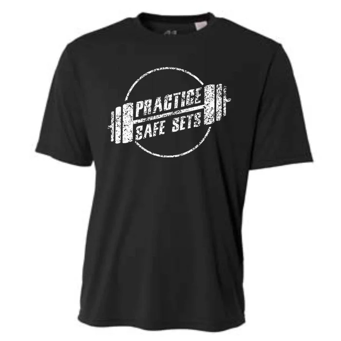 Practice Safe Sets Workout Fitness Motivation Gym Training Cooling Performance Crew T-Shirt