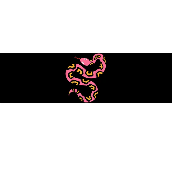 Pink Snake Sky Herpetologist Reptile Python Lover Bumper Sticker