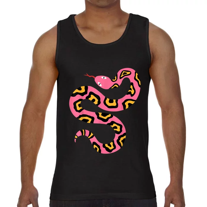 Pink Snake Sky Herpetologist Reptile Python Lover Comfort Colors® Tank Top