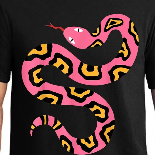 Pink Snake Sky Herpetologist Reptile Python Lover Pajama Set