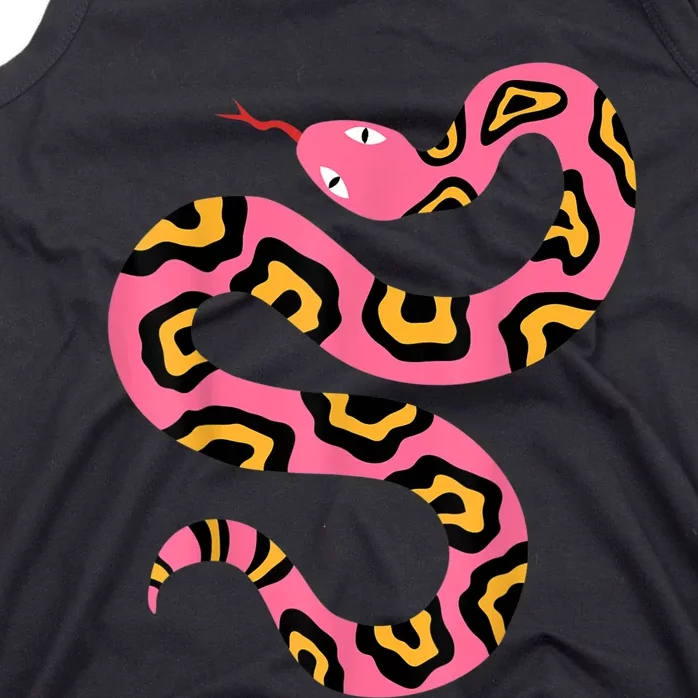 Pink Snake Sky Herpetologist Reptile Python Lover Tank Top