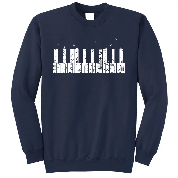 Piano Shirts Skyline Keyboard Music Sweatshirt