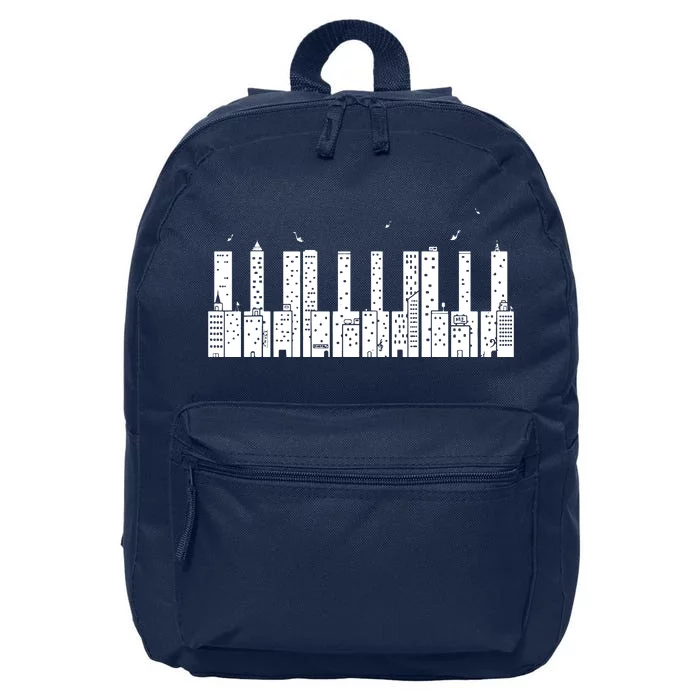 Piano Shirts Skyline Keyboard Music 16 in Basic Backpack