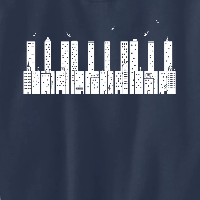 Piano Shirts Skyline Keyboard Music Kids Sweatshirt