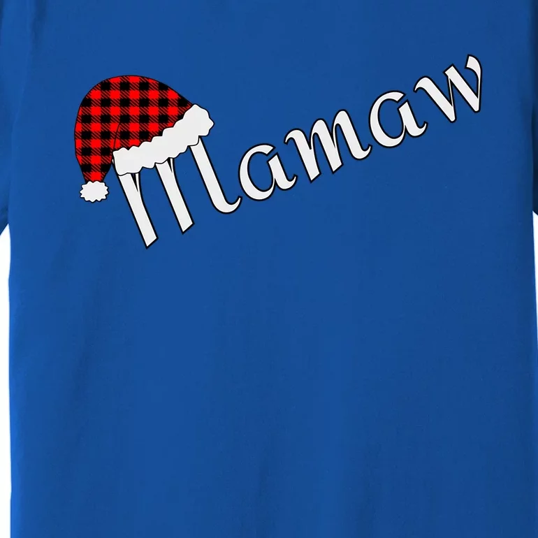 Plaid Santa Sleep Hat Mamaw Gift Premium T-Shirt