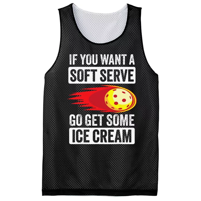 Pickleball Soft Serve Ice Cream Funny Pickleball Mesh Reversible Basketball Jersey Tank