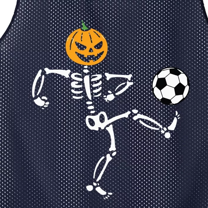 Pumpkin Skeleton Soccer Player Halloween Boy Soccer Mesh Reversible Basketball Jersey Tank