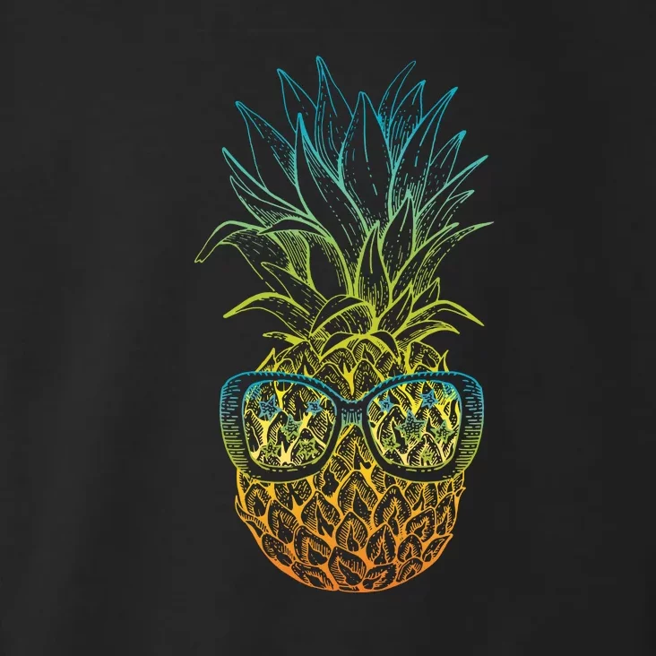 Pineapple Sunglasses Summer Fruit In Glasses Cool Tropical Funny Toddler Hoodie