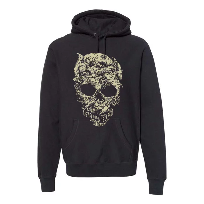 Pirates Shark Skull Premium Hoodie