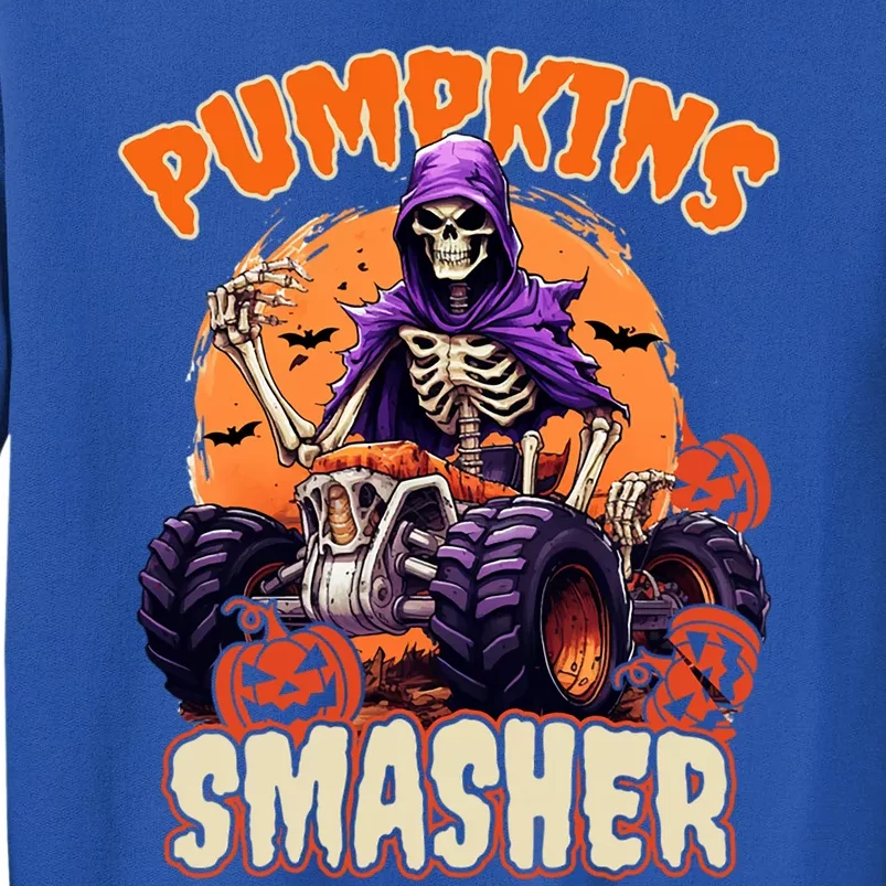 Pumpkins Smasher Skeleton Monster Truck Lover Gift Sweatshirt