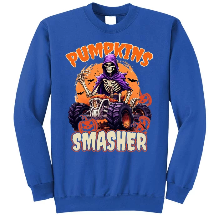 Pumpkins Smasher Skeleton Monster Truck Lover Gift Sweatshirt