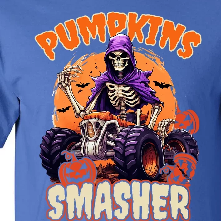 Pumpkins Smasher Skeleton Monster Truck Lover Gift Tall T-Shirt