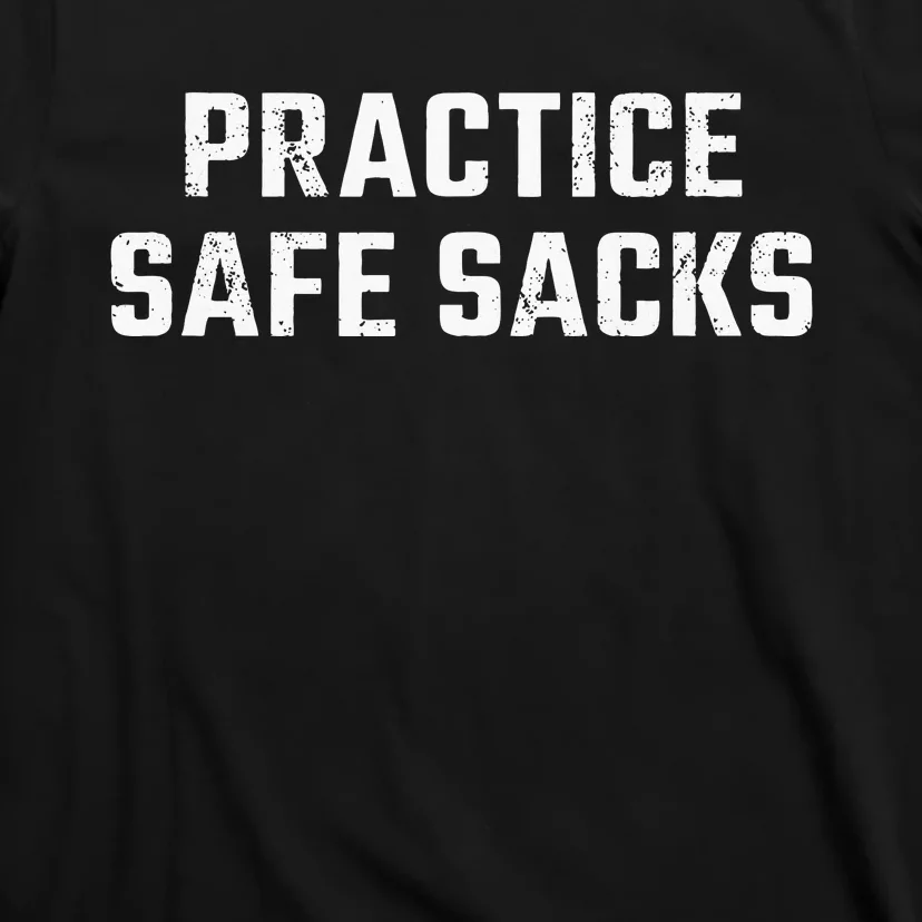 Practice Safe Sacks Lazy Halloween Football T-Shirt