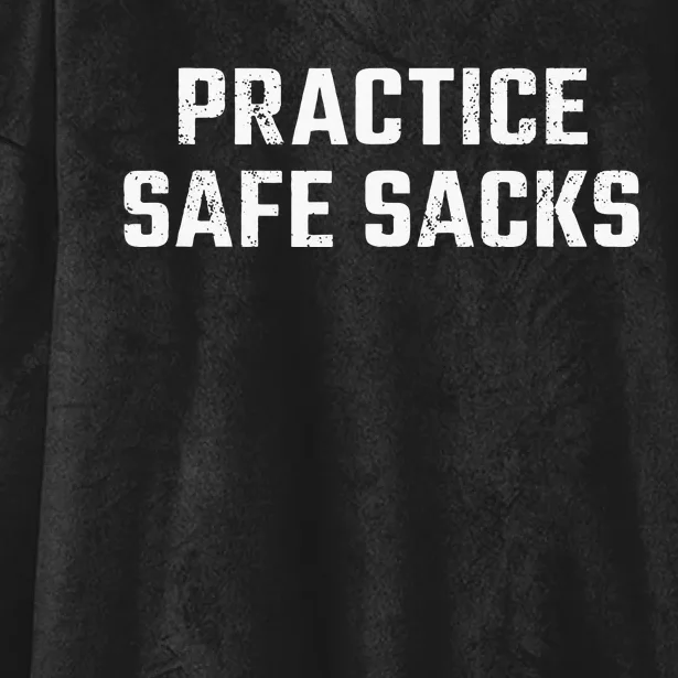 Practice Safe Sacks Lazy Halloween Football Hooded Wearable Blanket