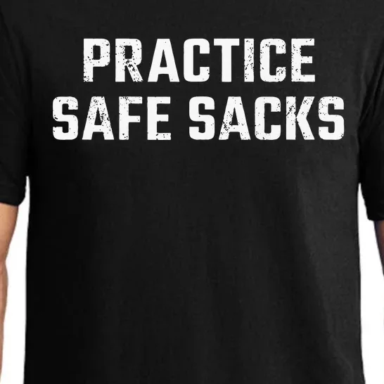 Practice Safe Sacks Lazy Halloween Football Pajama Set