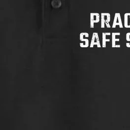 Practice Safe Sacks Lazy Halloween Football Dry Zone Grid Performance Polo