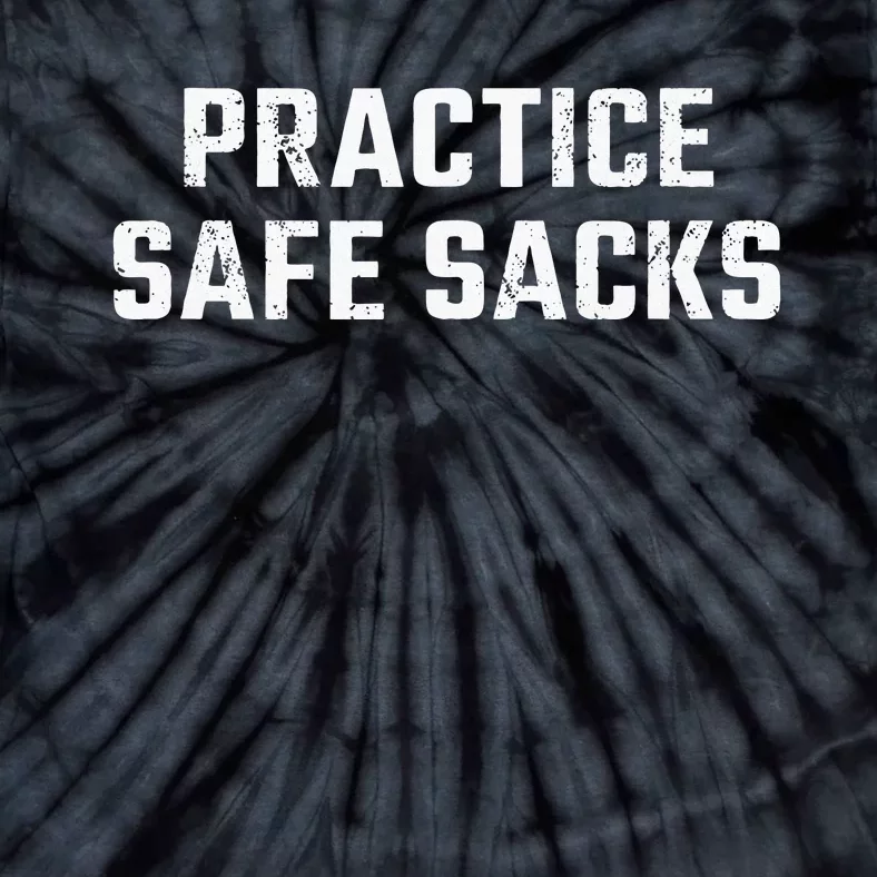 Practice Safe Sacks Lazy Halloween Football Tie-Dye T-Shirt