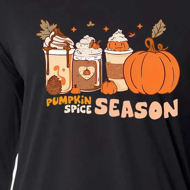 Pumpkin Spice Season Autumn Fall Thanksgiving Day Cooling Performance Long Sleeve Crew