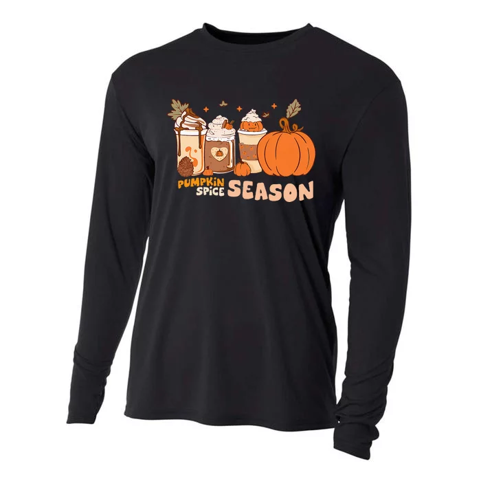 Pumpkin Spice Season Autumn Fall Thanksgiving Day Cooling Performance Long Sleeve Crew