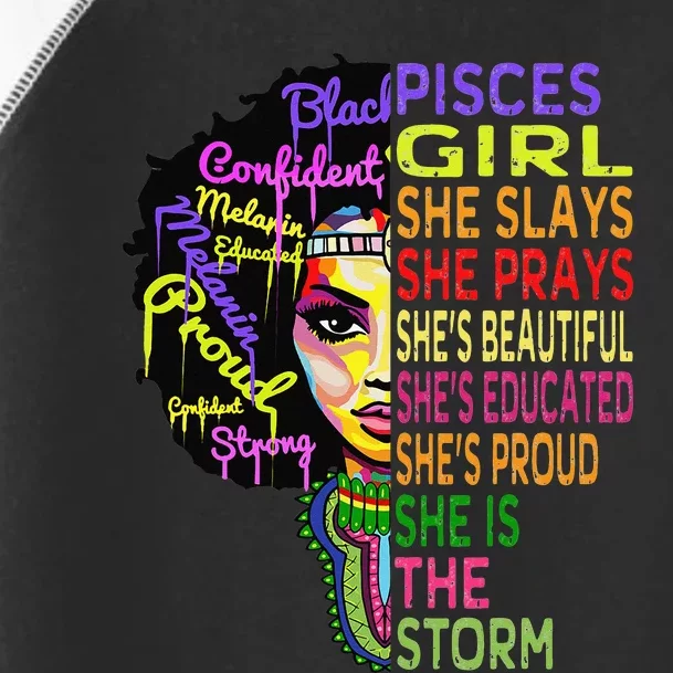 Pisces She Slays & Prays February March Birthday Gift Toddler Fine Jersey T-Shirt