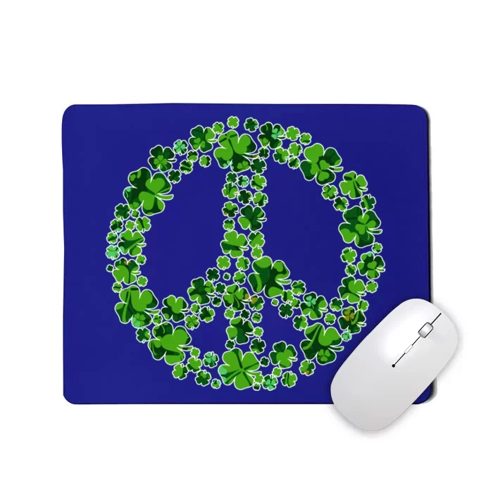 Peace Sign Shamrock St Patricks Day Irish Gift Mousepad