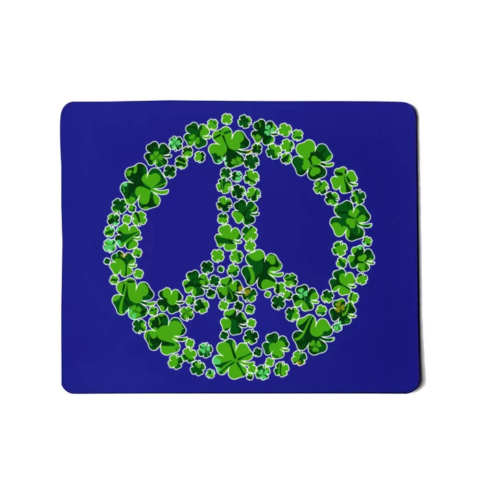 Peace Sign Shamrock St Patricks Day Irish Gift Mousepad