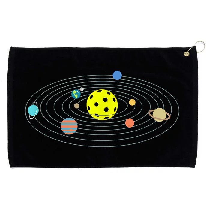 Pickleball Solar System Grommeted Golf Towel