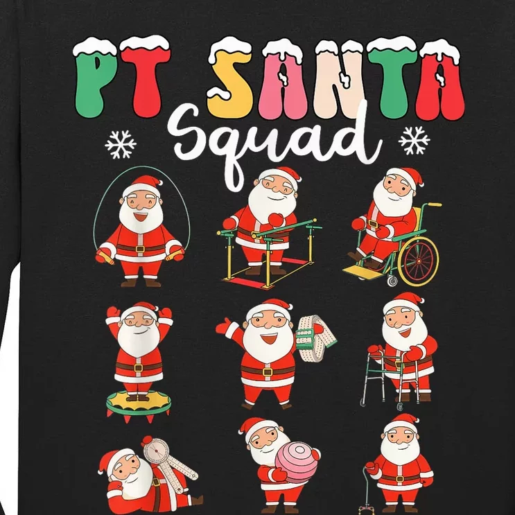 PT Santa Squad Physical Therapy Christmas Physical Therapist Tall Long Sleeve T-Shirt