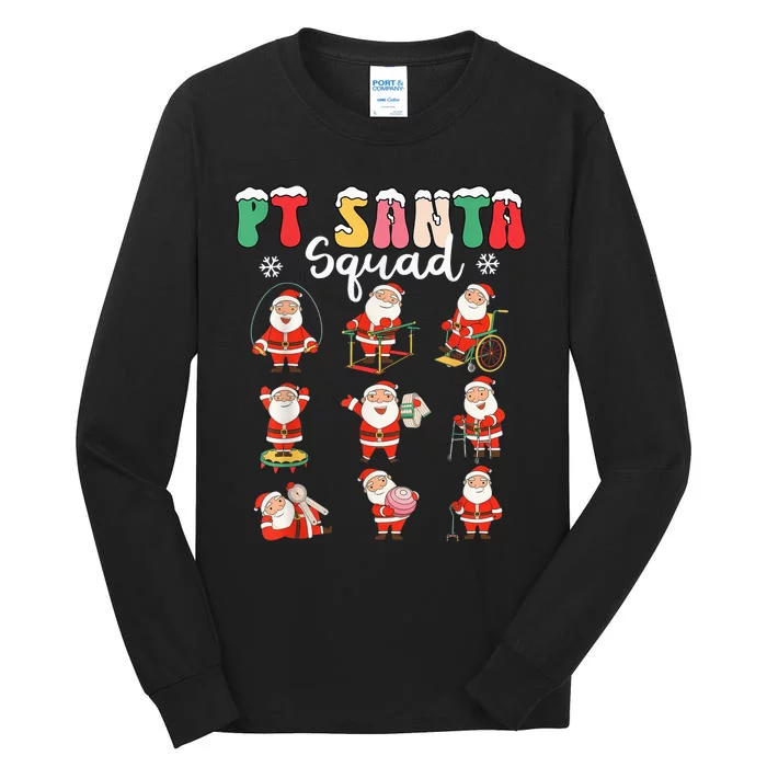 PT Santa Squad Physical Therapy Christmas Physical Therapist Tall Long Sleeve T-Shirt