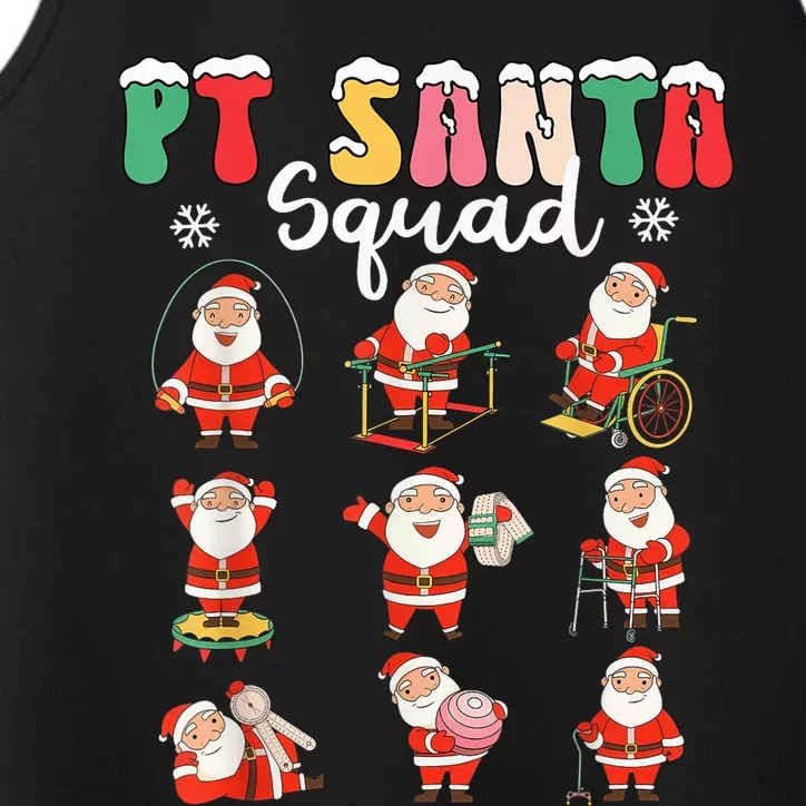 PT Santa Squad Physical Therapy Christmas Physical Therapist Performance Tank