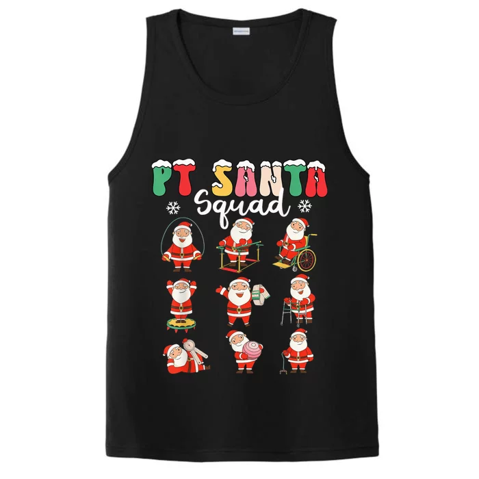 PT Santa Squad Physical Therapy Christmas Physical Therapist Performance Tank