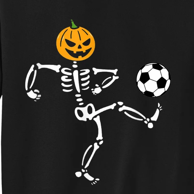 Pumpkin Skeleton Soccer Player Halloween Soccer Sweatshirt