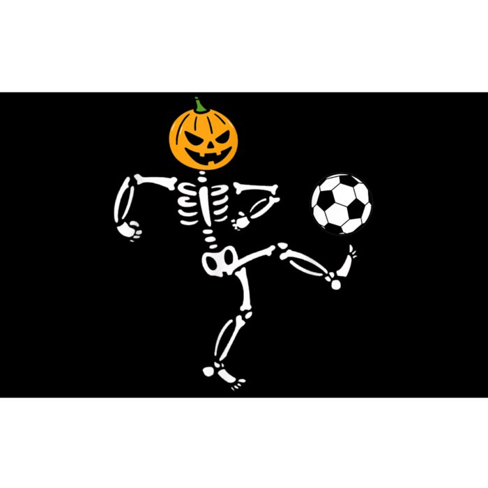 Pumpkin Skeleton Soccer Player Halloween Soccer Bumper Sticker