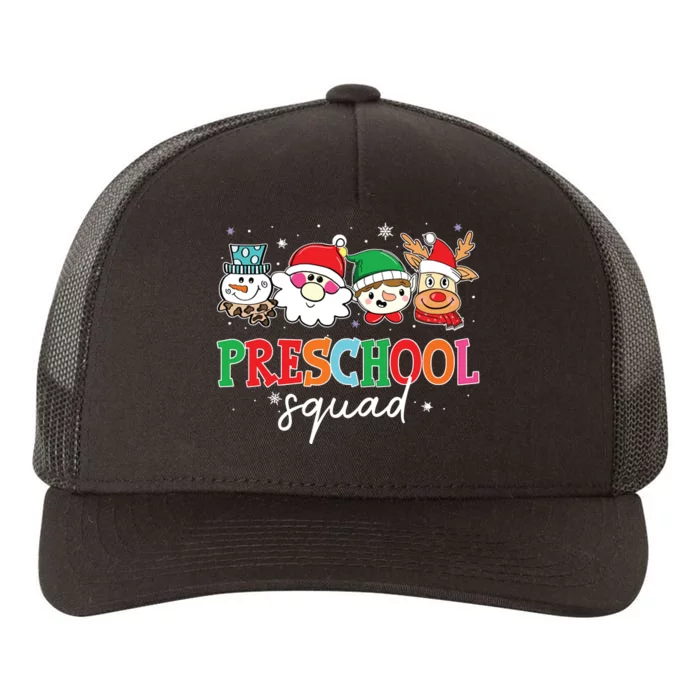 Preschool Squad Santa Reindeer Snowman Teacher Christmas Yupoong Adult 5-Panel Trucker Hat