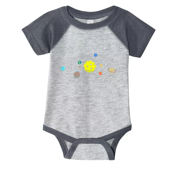 Pickleball Solar System Pickleball coach Infant Baby Jersey Bodysuit