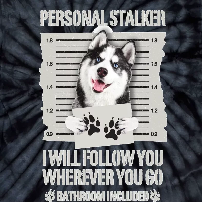 Personal Stalker Siberian Husky Long Sleeve Tie-Dye T-Shirt