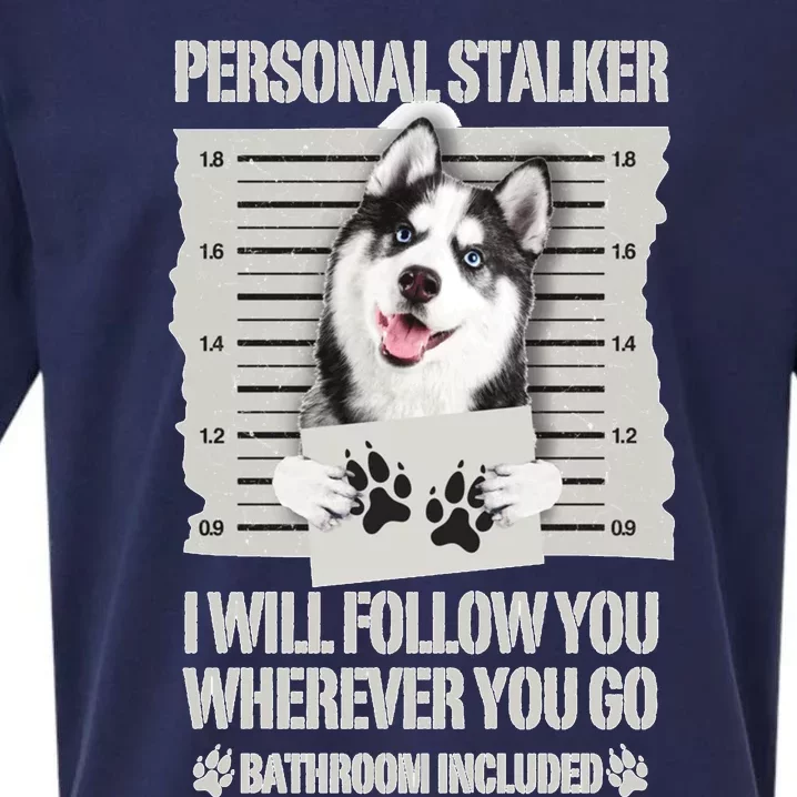 Personal Stalker Siberian Husky Long Sleeve Sueded Cloud Jersey T-Shirt