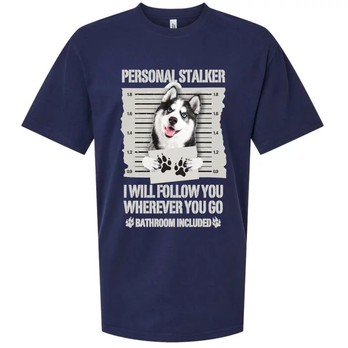 Personal Stalker Siberian Husky Long Sleeve Sueded Cloud Jersey T-Shirt