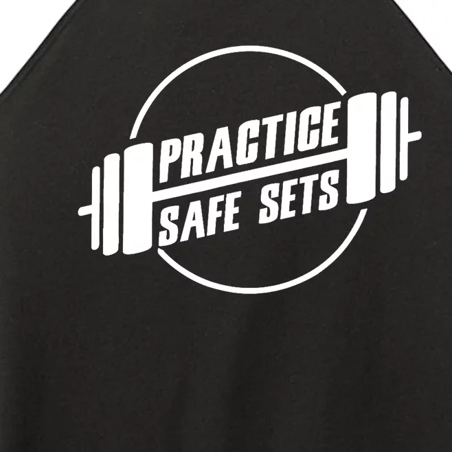 Practice Safe Sets Workout Fitness Motivation Gym Training Women’s Perfect Tri Rocker Tank