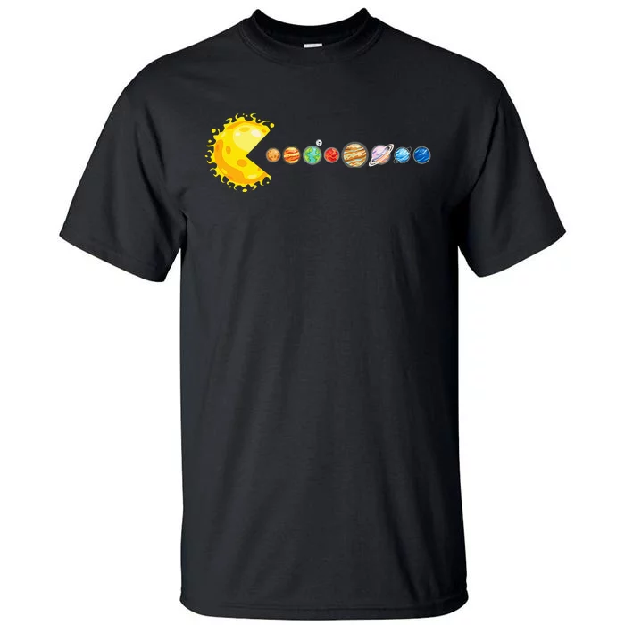 Planetary System Star Eating Planets Sun Funny Astronomy Tall T-Shirt