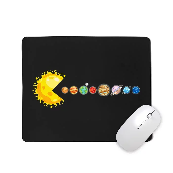 Planetary System Star Eating Planets Sun Funny Astronomy Mousepad