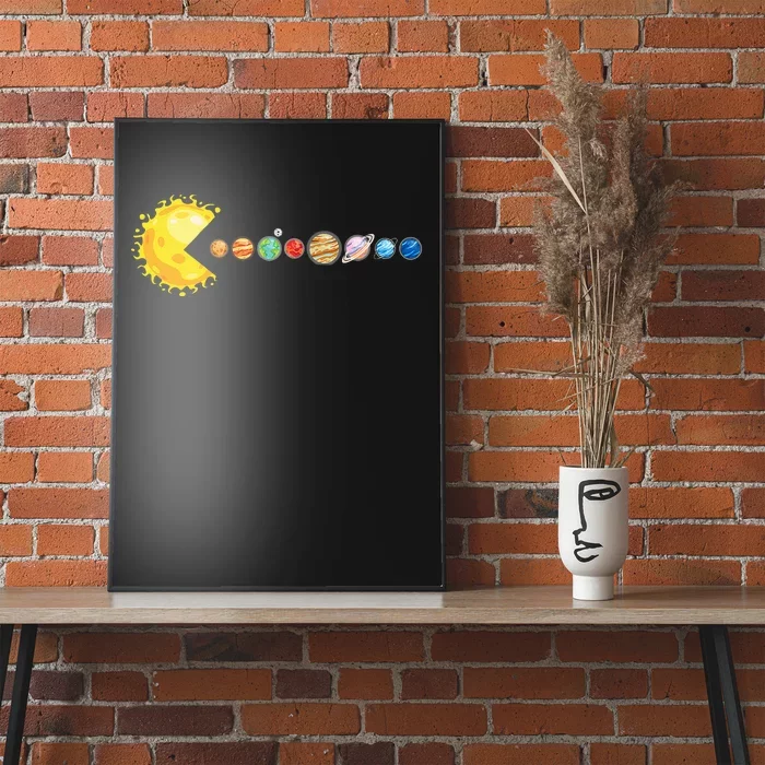 Planetary System Star Eating Planets Sun Funny Astronomy Poster