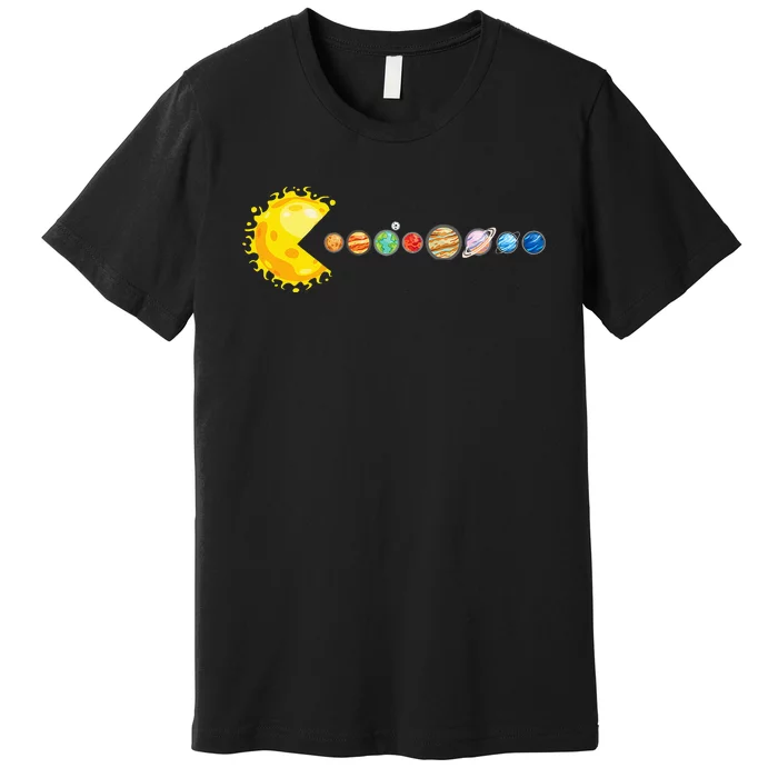 Planetary System Star Eating Planets Sun Funny Astronomy Premium T-Shirt