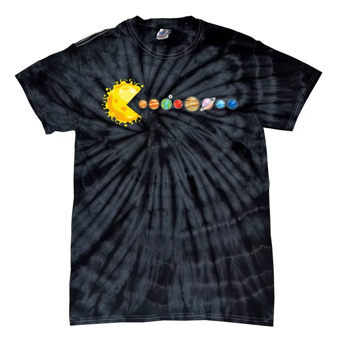 Planetary System Star Eating Planets Sun Funny Astronomy Tie-Dye T-Shirt