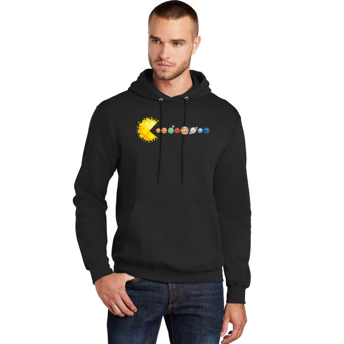 Planetary System Star Eating Planets Sun Funny Astronomy Tall Hoodie