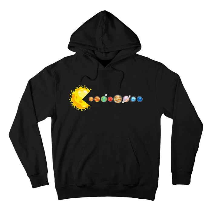 Planetary System Star Eating Planets Sun Funny Astronomy Tall Hoodie