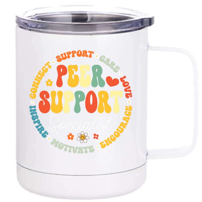 Peer Support Specialist Life Appreciation Week School Front & Back 12oz Stainless Steel Tumbler Cup